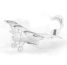 老式飞机卡通