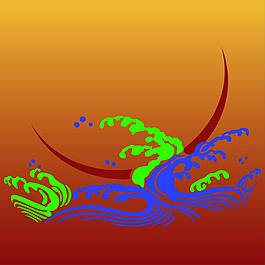 浪花花纹底纹