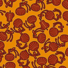 扇子组合花纹底纹