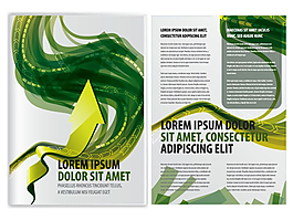 创意曲线画册矢量