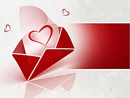 爱情信封PPT模板