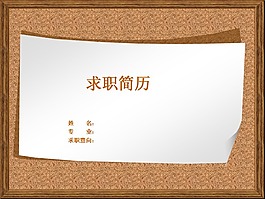 精简的个人简历PPT模版