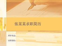 简历报表PPT模版