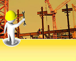 3D建筑工地ppt模板