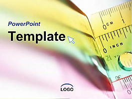 精美尺子教育ppt模板