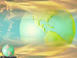 美丽的地球天空PPT模板