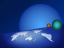 世界地图商务背景ppt模板