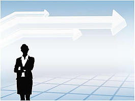 淡蓝商务指标ppt模版