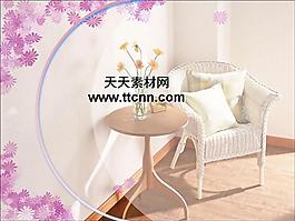 温馨家居粉色设计模板