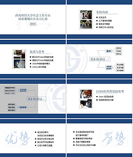 西南财经大学社会工作专业瑞泉馨城社区实习汇报ppt图片素材