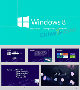 Win8产品ppt模板下载