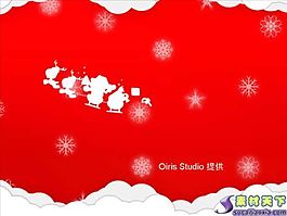 红色圣诞节PPT模板免费下载