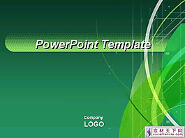 绿色梦幻线条PPT模板
