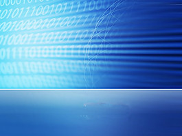 蓝色数字科技PPT模板下载