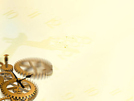 时间齿轮背景机械PPT模板下载