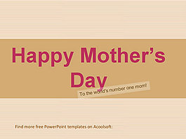 母亲节贺卡PPT模板