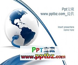 usb地球ppt模板下载