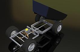 实用车辆模型4×4双铰接转向