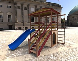 孩子们的房子有滑