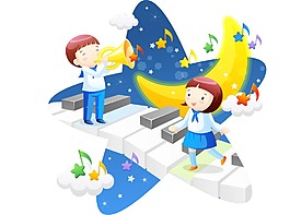 琴键上的学生