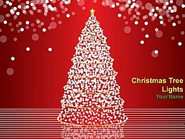 圣诞树上的灯的模板