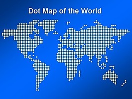 世界上的点的地图模板