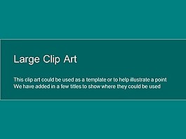 大的剪贴画绿PPT模板