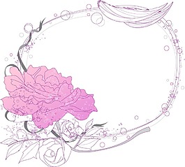 玫瑰花边框
