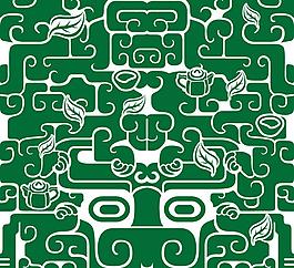 茶叶 龙纹背景图片