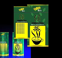 失量茶叶包装 立体效果图片