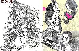 唯美时尚插画图片