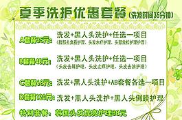 夏季洗护优惠套餐宣传单图片