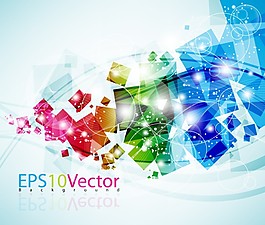 绚丽的背景图案矢量素材