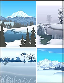 美丽的雪景