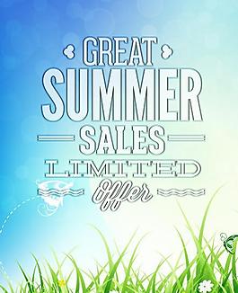 夏日海报背景图片