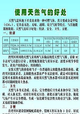 天然气功能介绍x展架图片