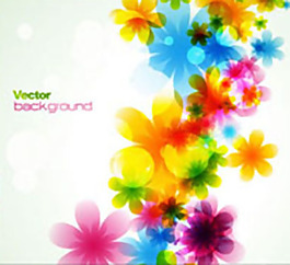 缤纷花朵装饰背景