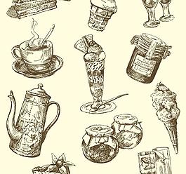 怀旧咖啡冰淇淋食品图片