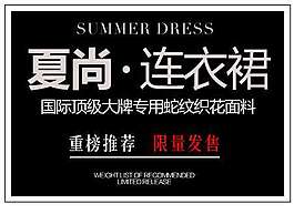 夏装连衣裙促销文字设计