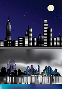 矢量城市背景图