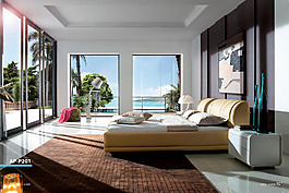 休闲软床背景图