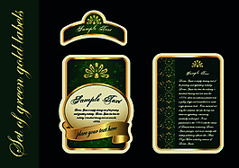 经典瓶贴标签矢量素材