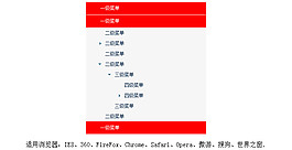 无限竖排折叠下拉菜单导航特效