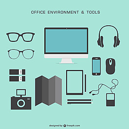 扁平化宅办公室环境与工具
