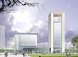 奇盛商业写字楼建筑效果图设计图片