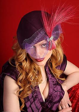 头饰 网格 珠宝 项链 珍珠 红唇图片