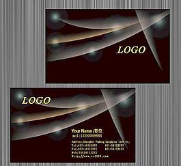 黑色名片模板图片