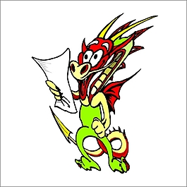 一只恶魔龙在宣布东西