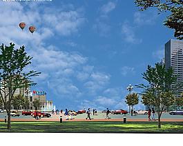 广场绿化环境设计054图片