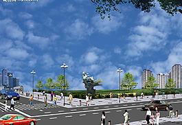 广场绿化环境设计005图片